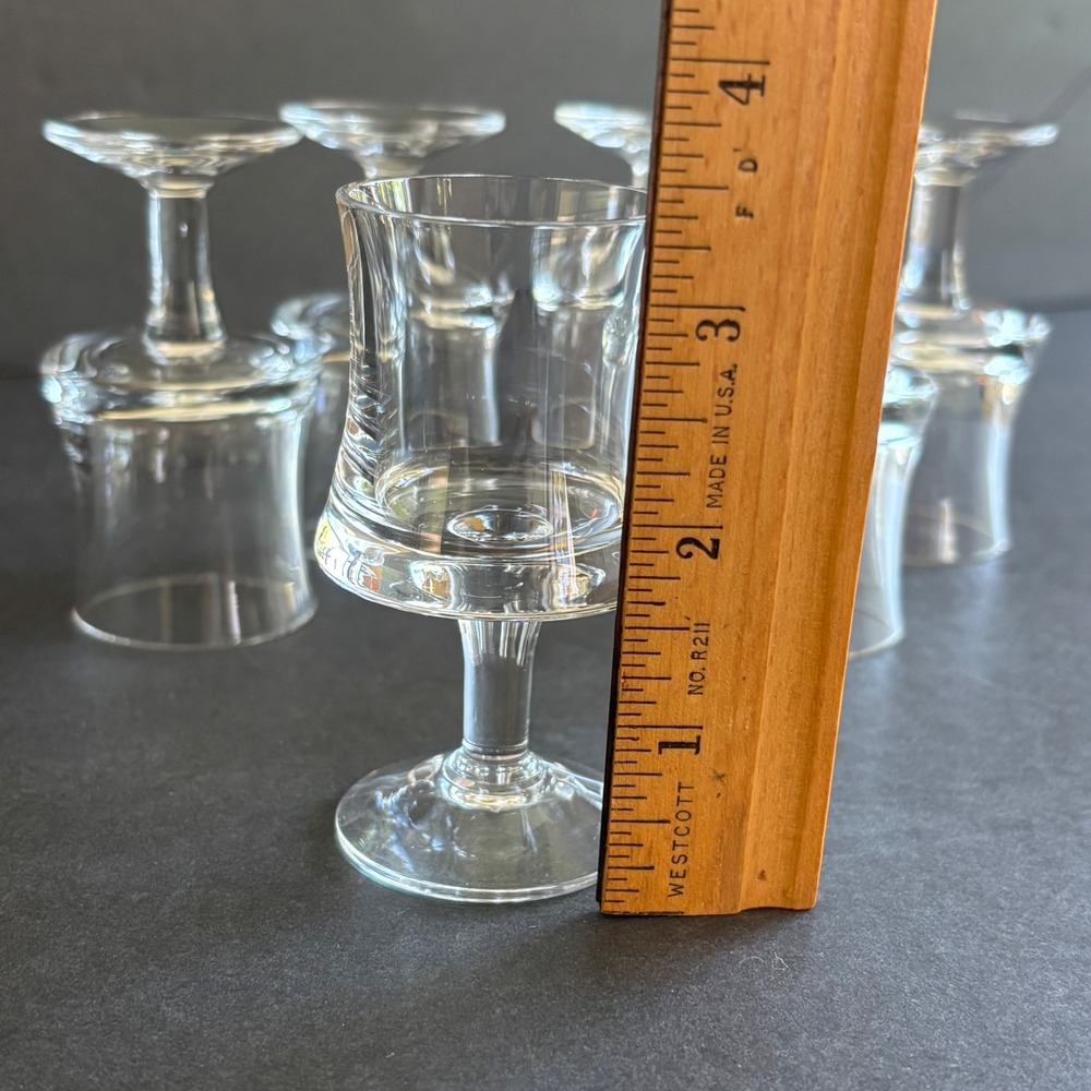 Iittala Crystal Glasses Cordial Sherry Port Grappa Set 6 Finland Vintage 1960s - Picture 4 of 9